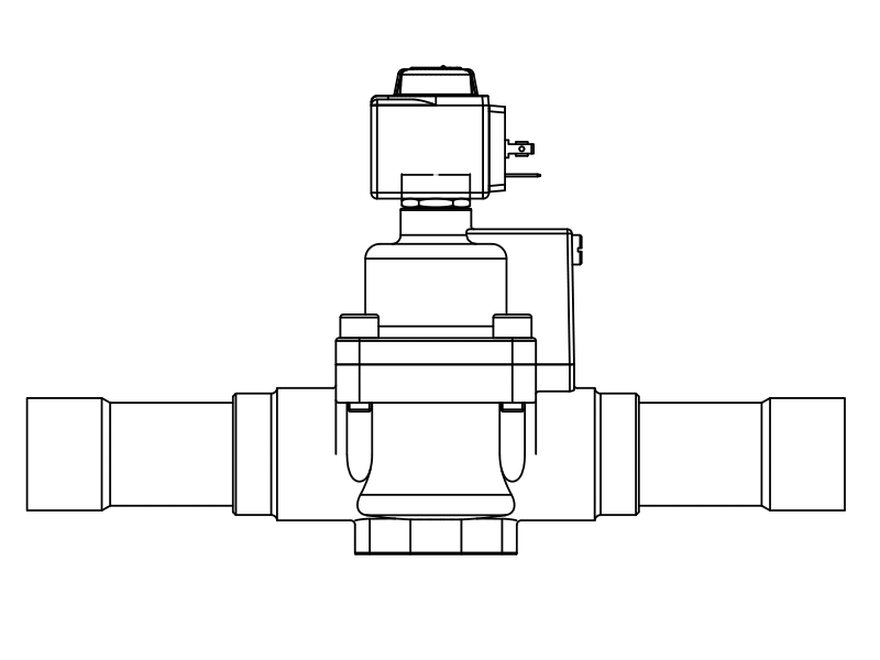 常閉電磁閥1079/13A7,內連焊接接頭,活塞先導式